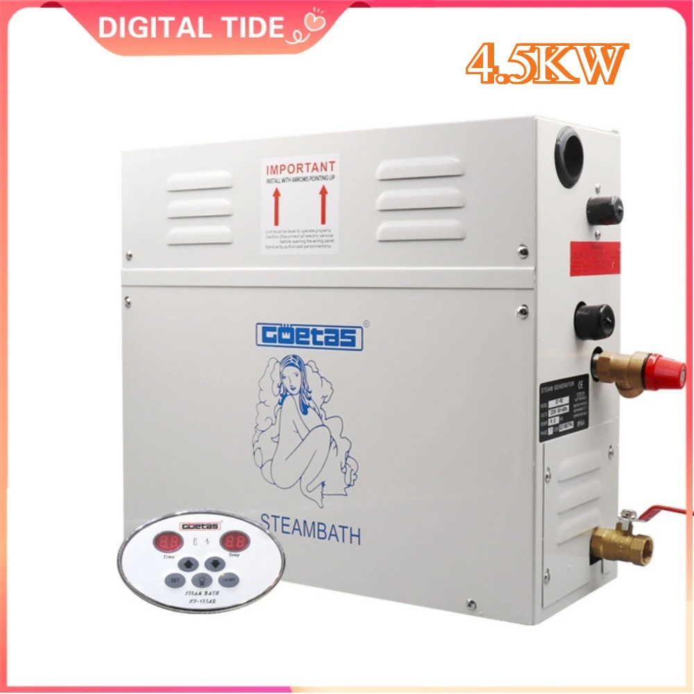 ST45 4.5KW Steam Generator for Shower Home Steam Machine Sauna Equipment Sauna Bath SPA Steam Shower with Digital Controller