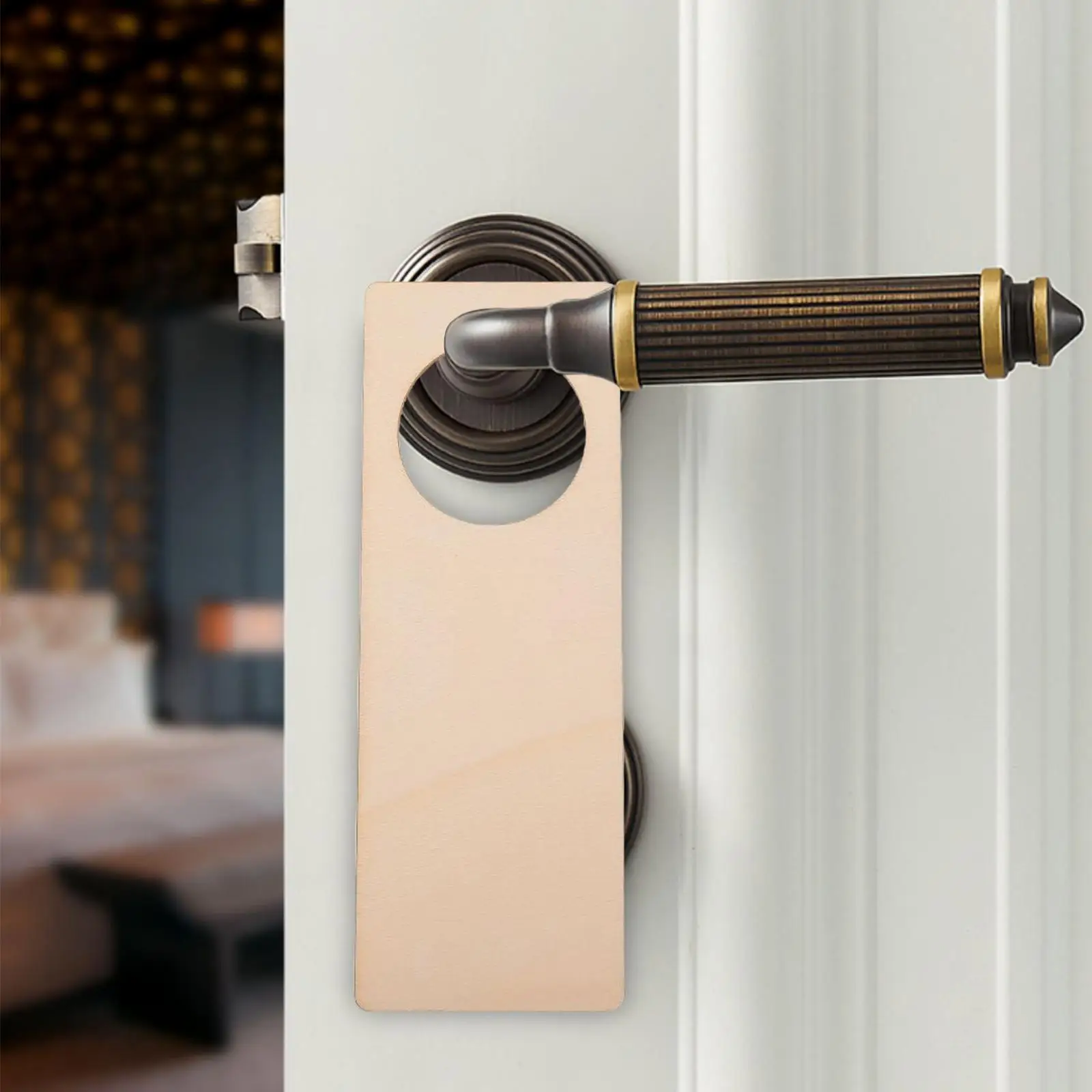 Natural Wood Door Knob Hangers for Painting DIY Craft Wooden Blank Signs with Rope for Home Decor Wedding Ornaments