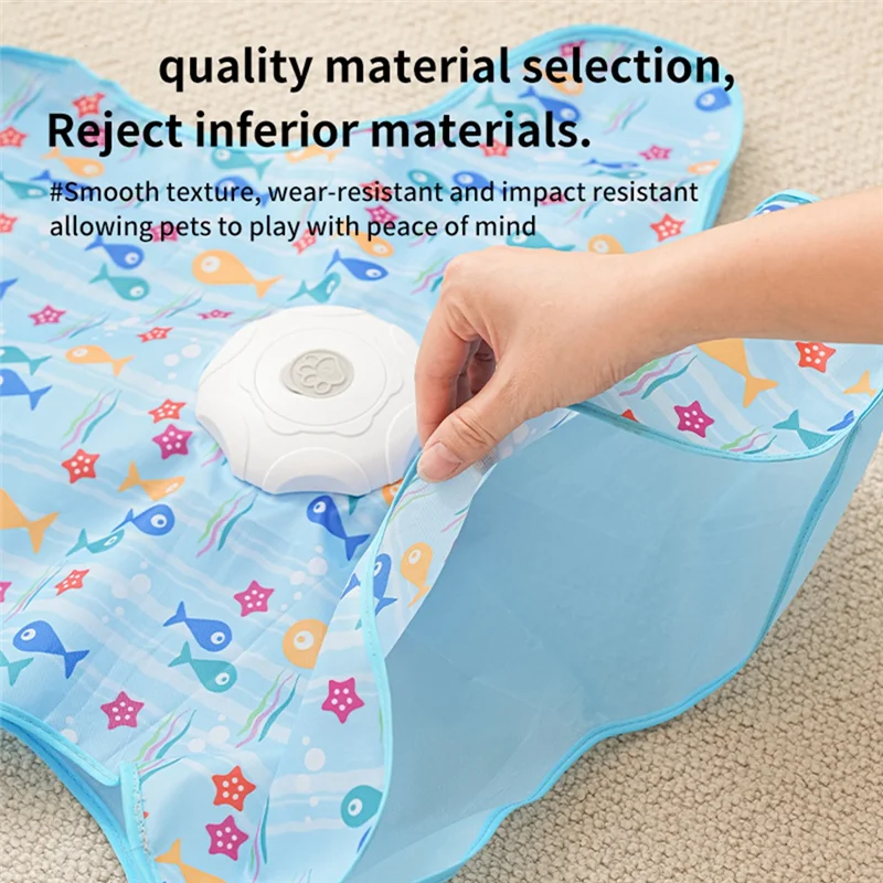 【B07R】القطط الماوس المنشط بالحركة، وأصوات صارحة وريش لعبة تفاعلية #3