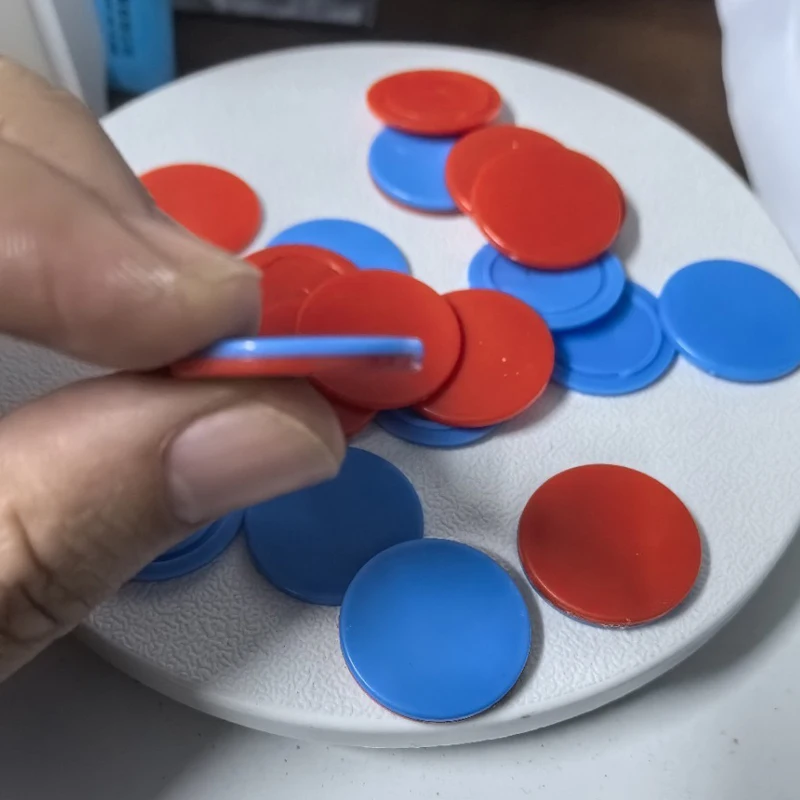 200 Uds. Manipulativos matemáticos Chips de conteo de dos colores 25MM juegos de aprendizaje para niños juguetes educativos Montessori suministros para el aula