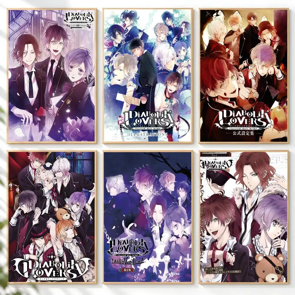 Anime D-Diabolik Lovers Movie Poster Home Artwork For Living Room Bedroom Office Dorm Apartment Gift