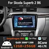 アンドロイド 15 カーラジオシュコダスーパーブ 2 B6 2008 - 2015 GPS ナビ 4 グラム WIFI マルチメディアステレオビデオプレーヤーヘッドユニット QLED 2DIN BT 1