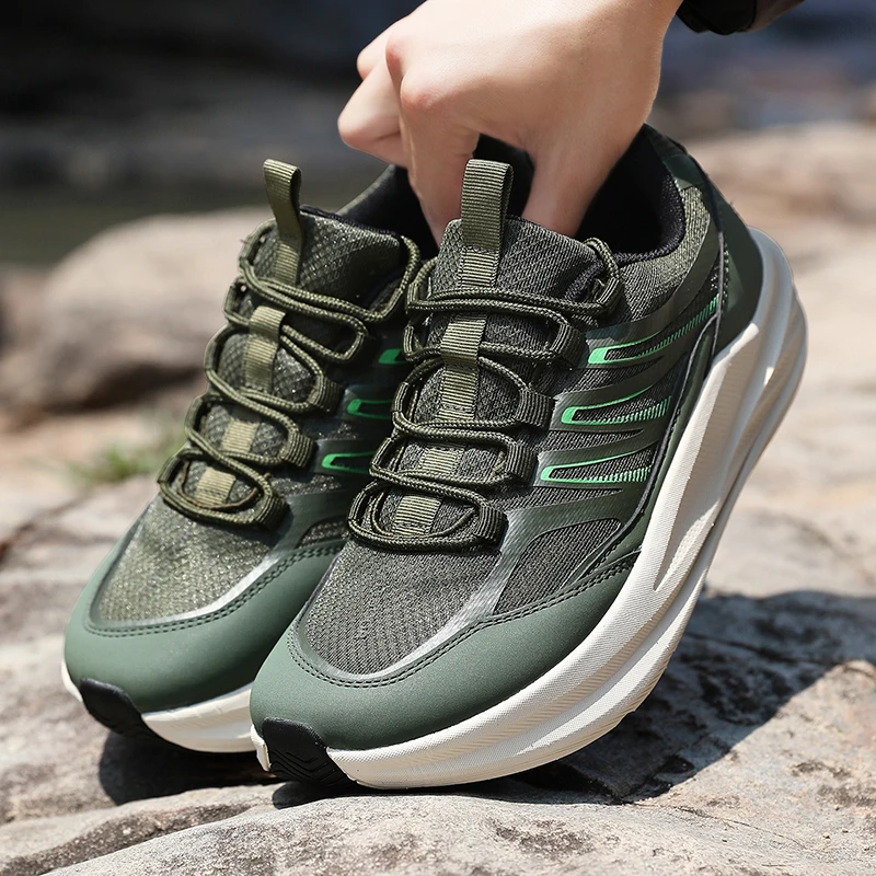 

Men Single Layer Mesh Wide Toe Box Sneakers Breathable Ultra Lightweight Non Stuffy Summer Casual Sport Shoes