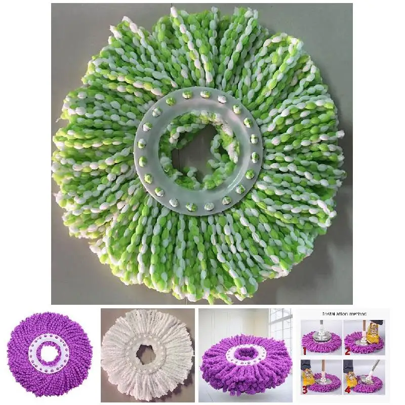 Nanometer Microfiber Cloth Mop Head For Spin Magic Mop House Cleaning Super Water Dust Absorbing