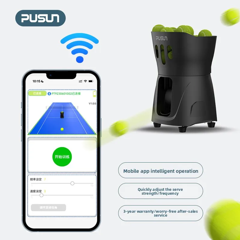 Ultra-light Pt Mini Tennis Serve Machine Indoor Ball Trainer Practice Throw