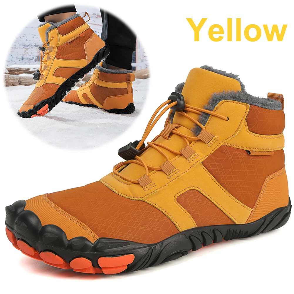 Winter Snow Boots Anti Slip Barefoot Hiking Shoes Lightweight Cold-Proof Trekking Shoes Barefoot Trainers for Outdoor Travel