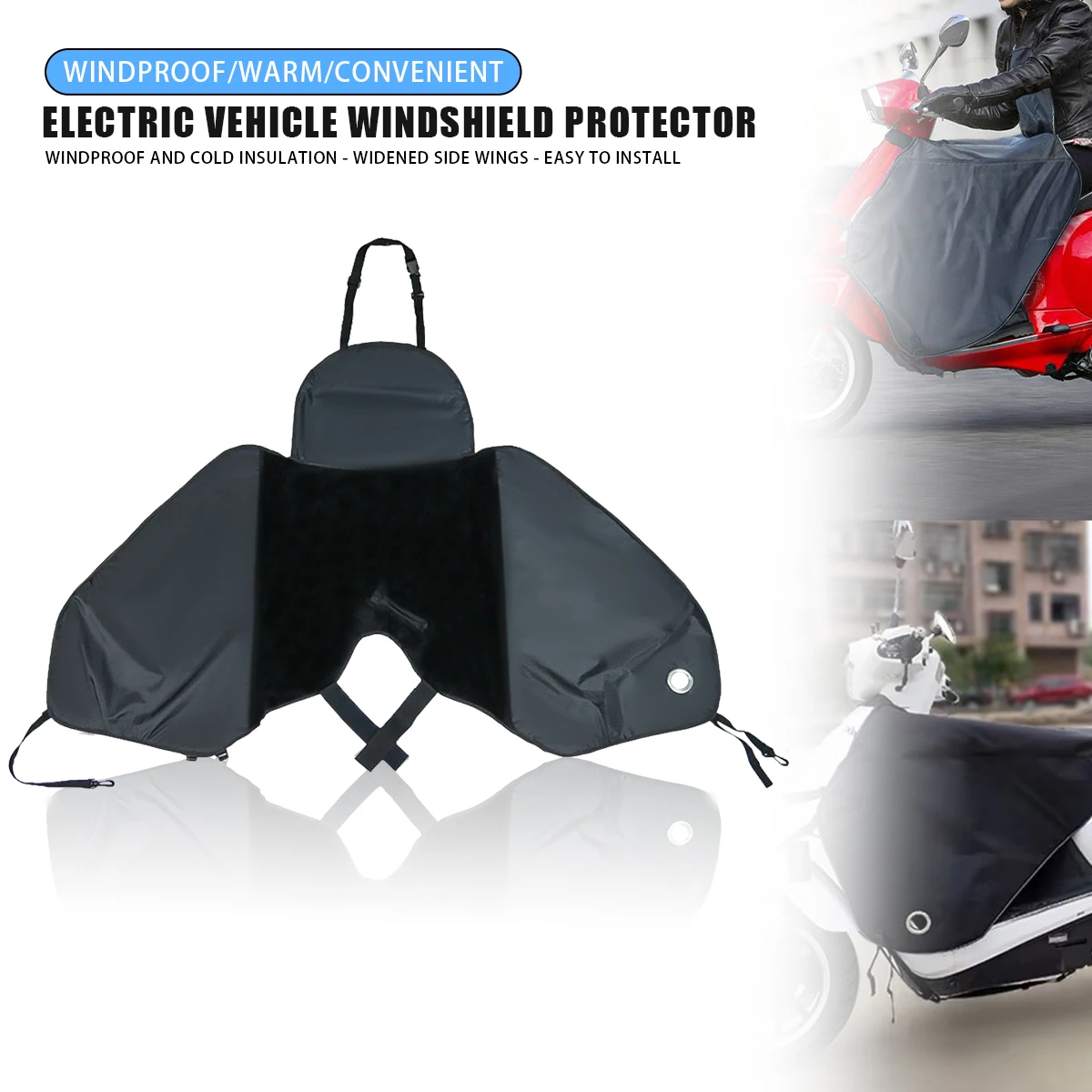 Winter Motorcycle Seat Cover Windproof Warm Apron For Outdoor Electric Vehicles Waterproof Cold-Resistant Chest Leg Cover