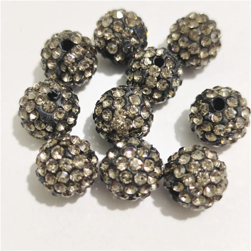 10mm 100pcs Rhinestone Spacer Beads Round Good Quality DIY beads for needlework accessories & Jewelry Making