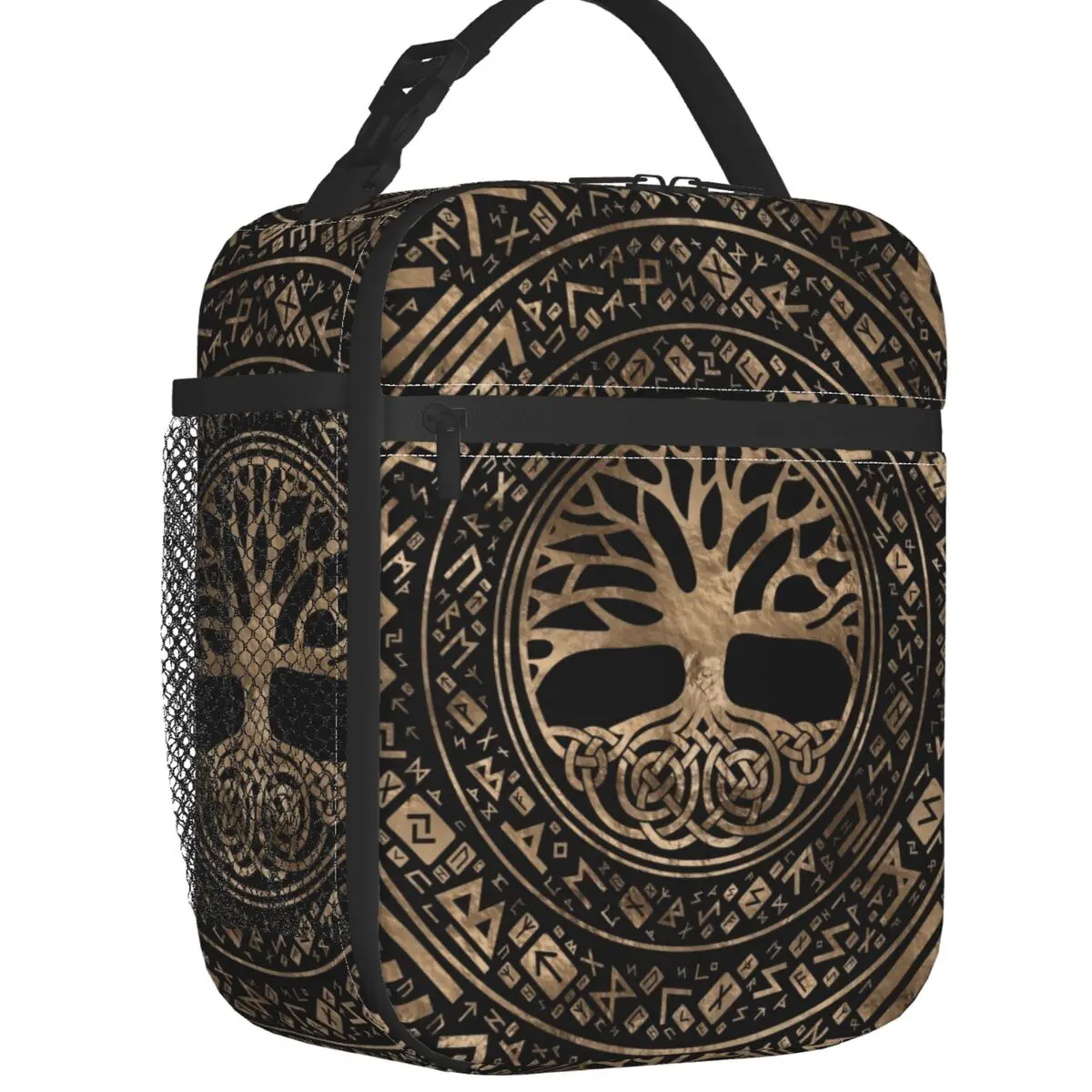 Tree Of Life Yggdrasil Runic Lunch Box Leakproof Viking Norse Symbol Thermal Cooler Food Insulated Lunch Bag School Children