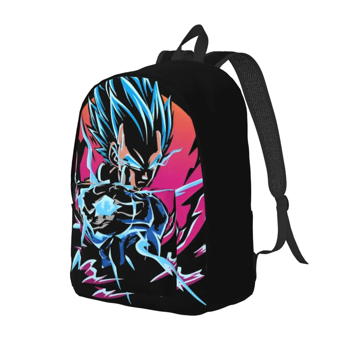 Dragon Ball Z Super Saiyan Vegeta Backpack for Men Women Cool Student Travel Daypack Laptop Computer Shoulder Bag Lightweight