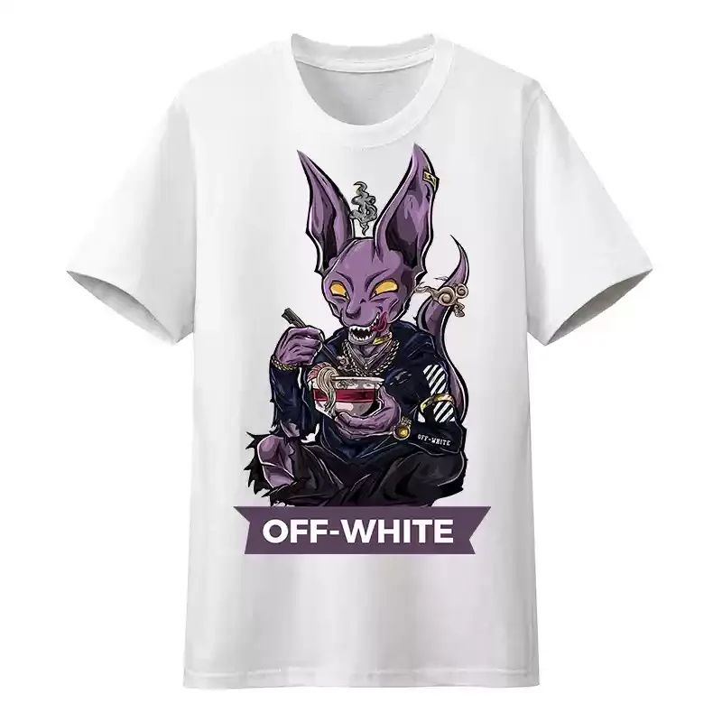 T-Shirt à Manches Courtes Dragon Ball Son Goku pour Homme, Vêtement à Motif Vegeta Majin Buu, en Coton, à la Mode, pour Couple