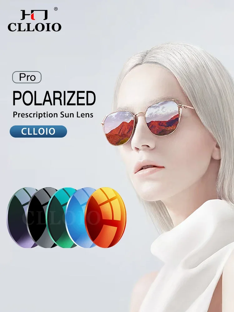 

CLLOIO Polarized Lens Myopia Hyperopia Sunglasses Prescription Lens 1.56 1.61 1.67 CR39 Resin Aspheric Anti-Glare Glasses Lenses