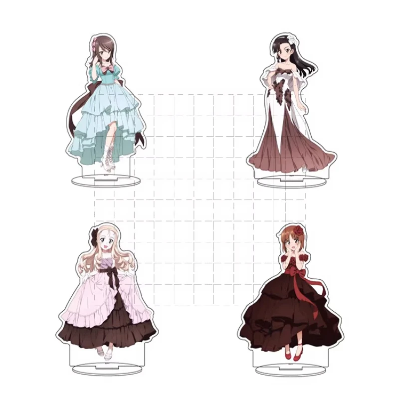 لعبة Nishi Kinuyo Anchovy Nishizumi Miho Maho Darjeeling الاكريليك حامل دمية أنيمي نموذج لجسم لوحة تأثيري لعبة للهدايا