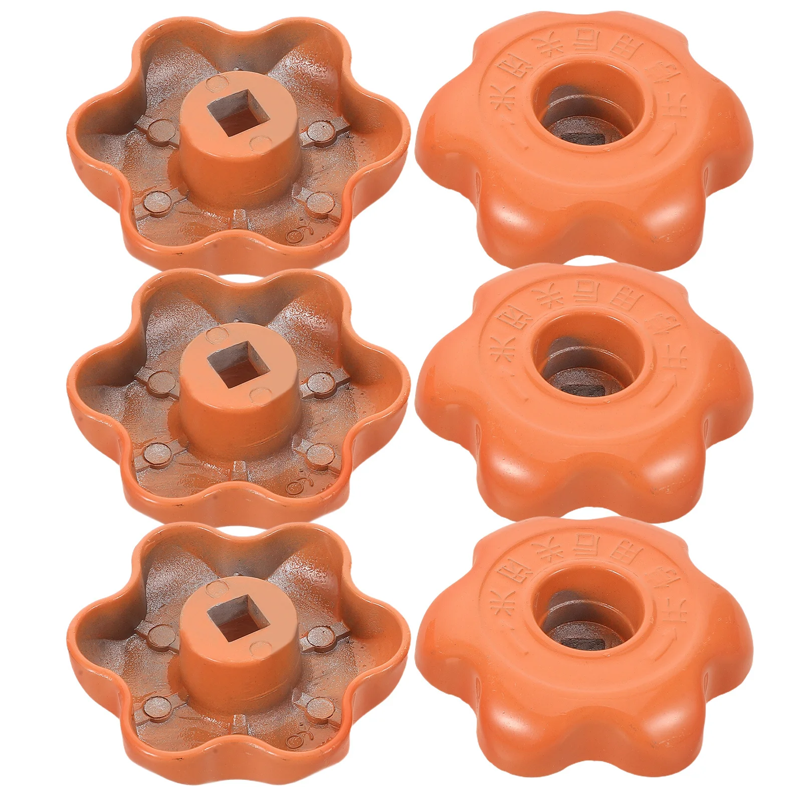 

6Pcs Liquefied Gas Cylinder Accessories Universal Valve Knob for 15Kg Cylinders Smooth Control Serrated Grip Heat Resistant Gas