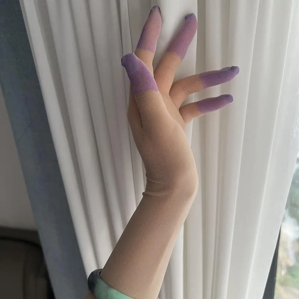 อะนิเมะAlien Stage Lukaสีม่วงถุงมือคริสต์มาสฮาโลวีนCarnival Cosplay Party Propsอุปกรณ์เสริมเกมแฟนของขวัญ