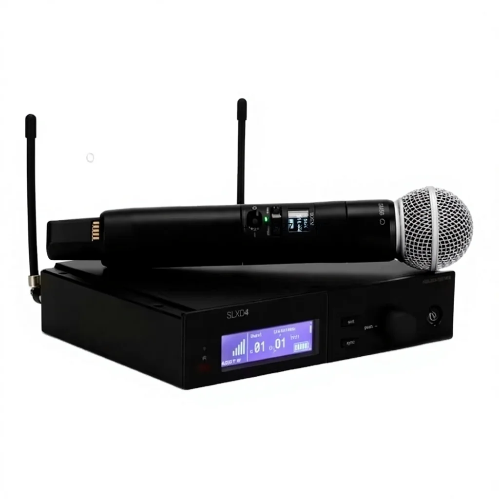 

Professional SLXD4 SLXD24 S58 UHF Wireless Microphone System Infrared Frequency Noise Cancelling Karaoke Dynamic Cordless Mic