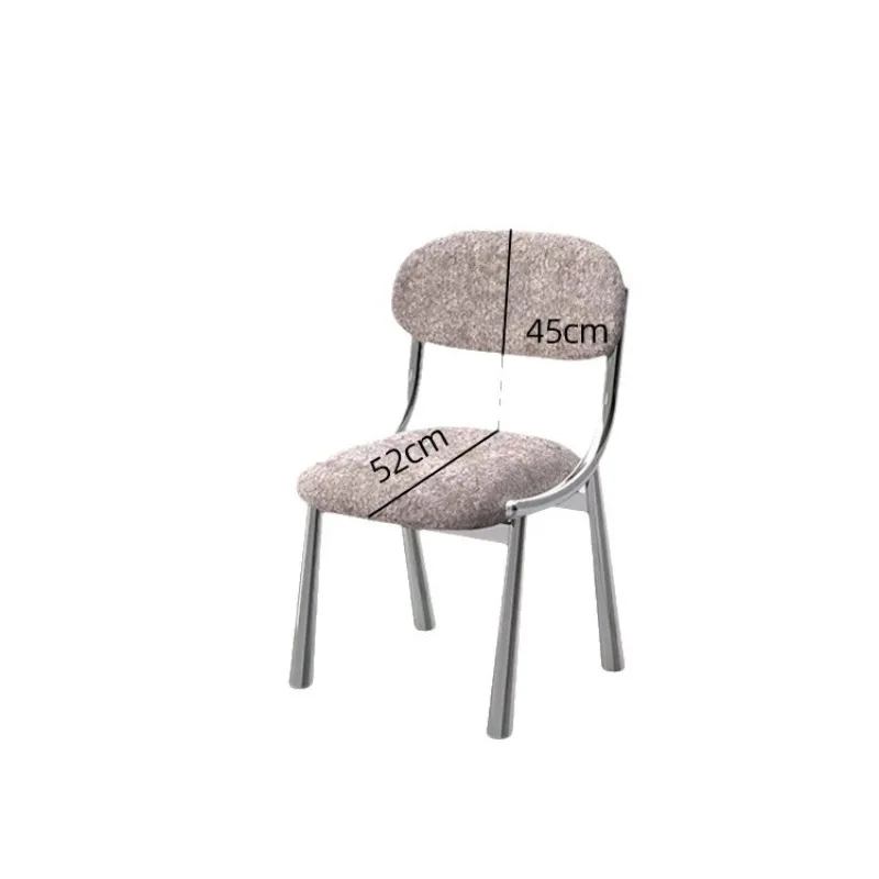 

Household dining chair simple casual Nordic backrest black metal chair Nordic backrest makeup stool