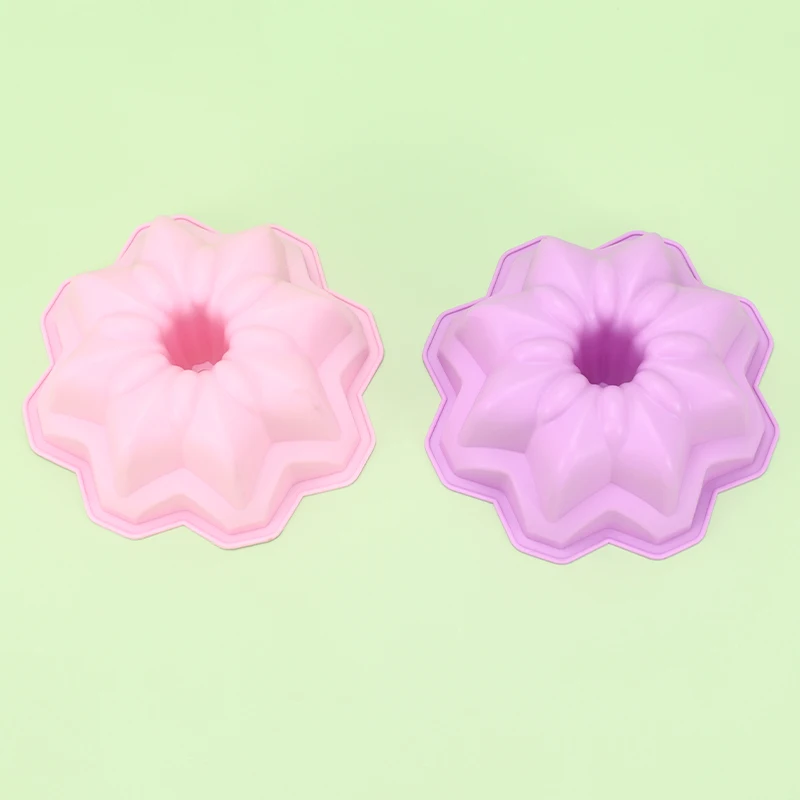 Cake Silicone Mold 9 Inch Gear Shape Mousse Cake Bakeware DIY Toast Bread Baking Tool Chocolate Mold Jelly Pudding Mold