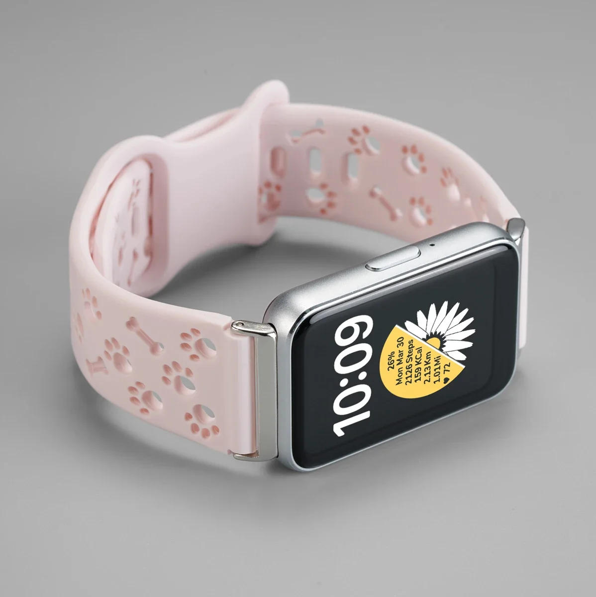 Ausgehöhltes Hundepfoten-Silikonarmband für Samsung Galaxy Fit 3 Verstellbares Sport-Armband für Galaxy Fit 3 Damen-Armband – Detail 18