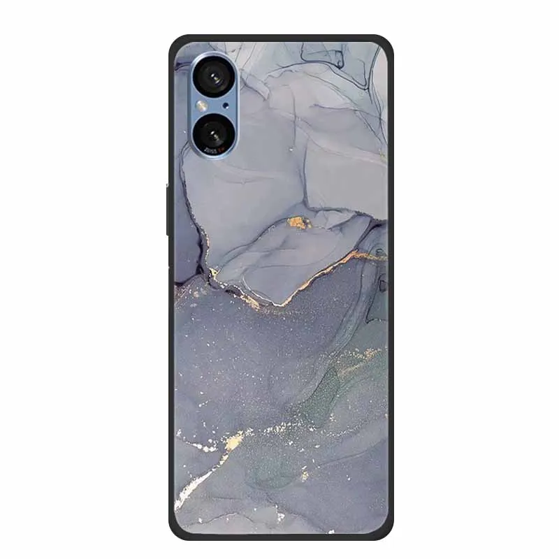 For Sony Xperia 5 V Case Marble Shockproof Soft Silicone TPU Back Cover For Sony Xperia5 V 5V 5G Phone Cases XQ-DE54 New Fundas