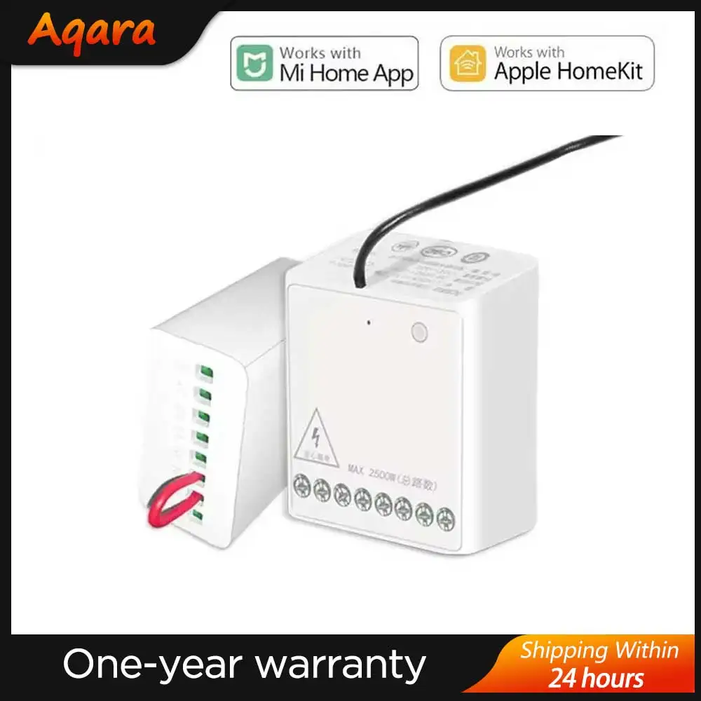 Módulo de Control bidireccional Aqara Original, controlador de interruptor de relé Zigbee, canales de temporizador inteligente, funciona con la aplicación Xiaomi Mi Home Homekit