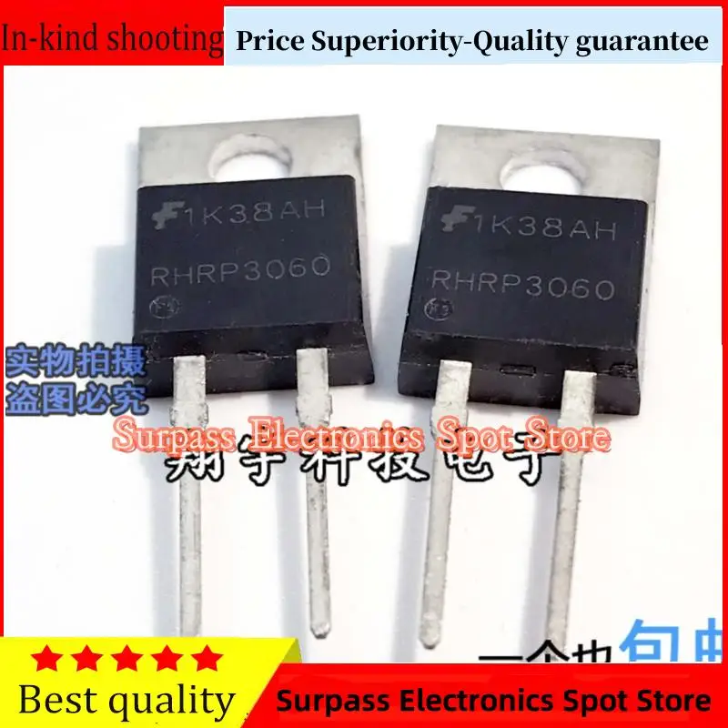 10PCS-100PCS   RHRP3060 RURP3060 R3060P2  TO-220 30A 600V  Price Superiority-Quality guarantee