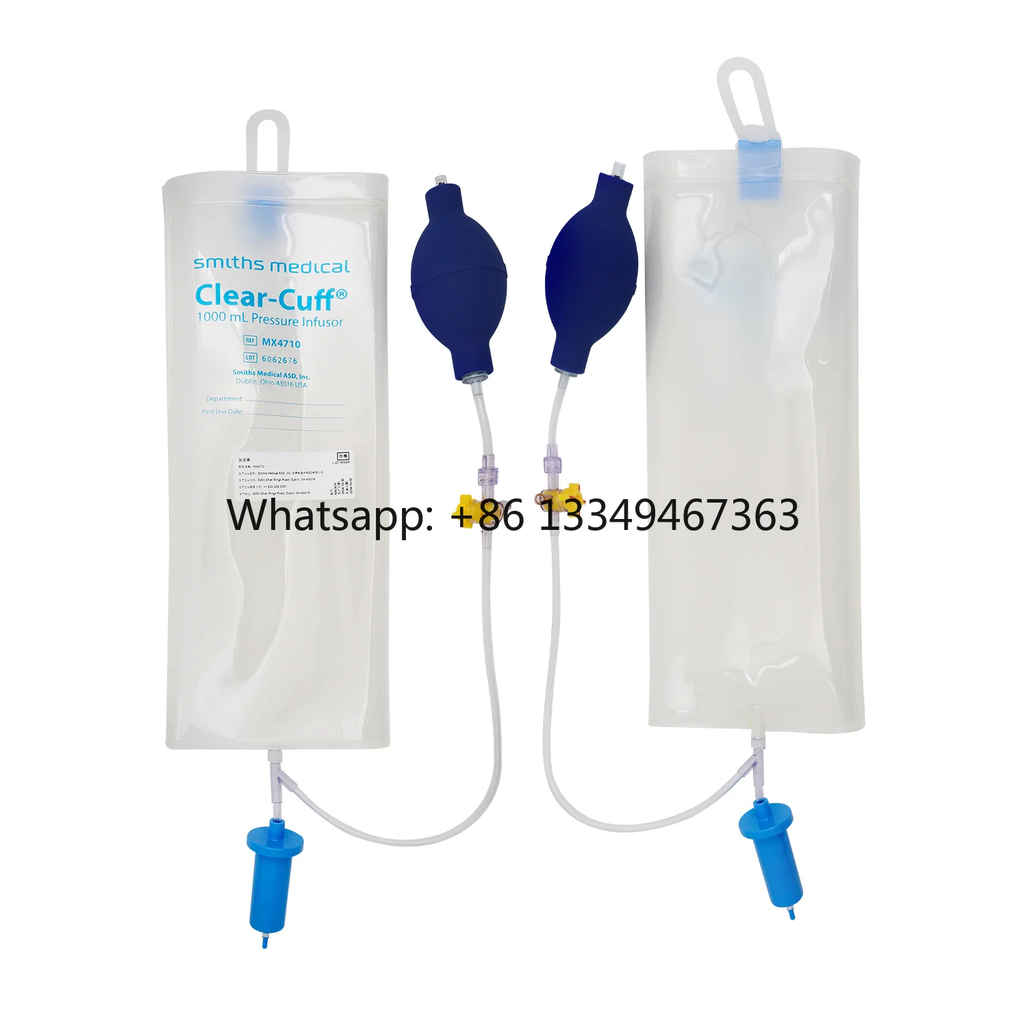 Manual Pressure Infusor 1000ml Reusable Built-in Pressure Gauge for Arterial Line