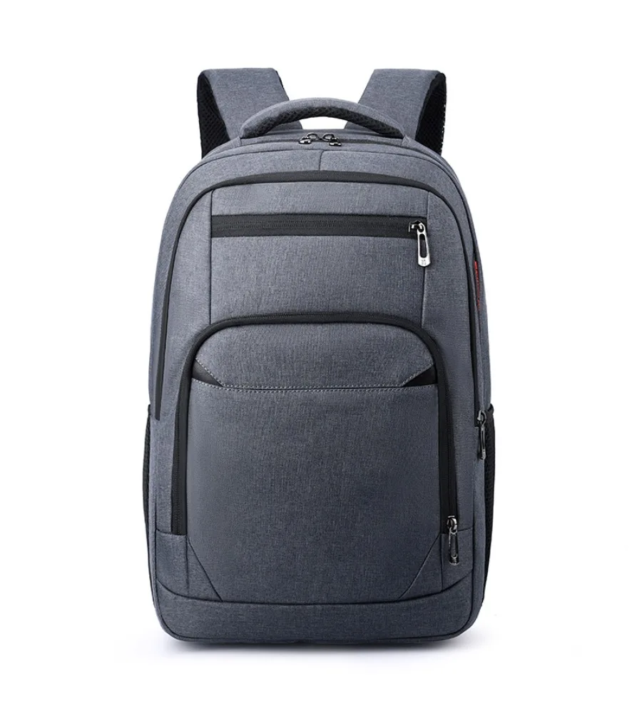 Gray Laptop Backpack 15.6 Inch Notebook Bag Oxford Cloth Water Resistant School Travel Business Rucksack
