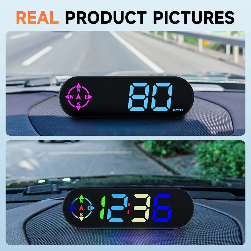 Head Up Display HUD Speedometer For Compass For Overspeed For Alarm For Car Truck SUV RV Interior Accessories Head-up Display