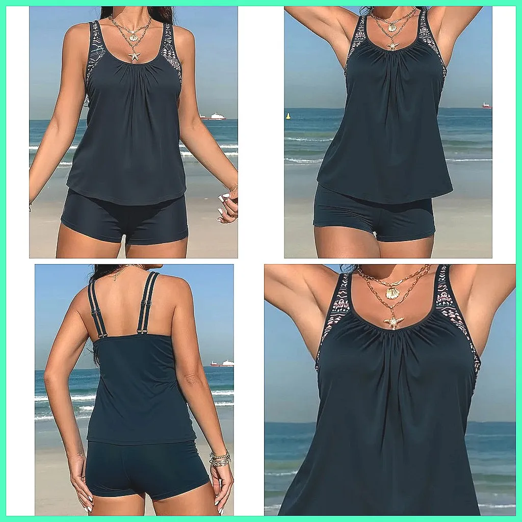 

Women's Push Up Tankini Set 2026 Summer Two-Piece Swimwear for Beach Pool