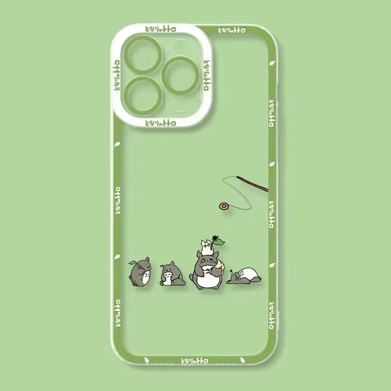 Cartoon Anime T-TotoroS Case For Samsung Galaxy S24 S23 S22 Ultra S21 S20 FE Note 20 10 Plus A15 A25 A35 A55 Silicone PC Cover