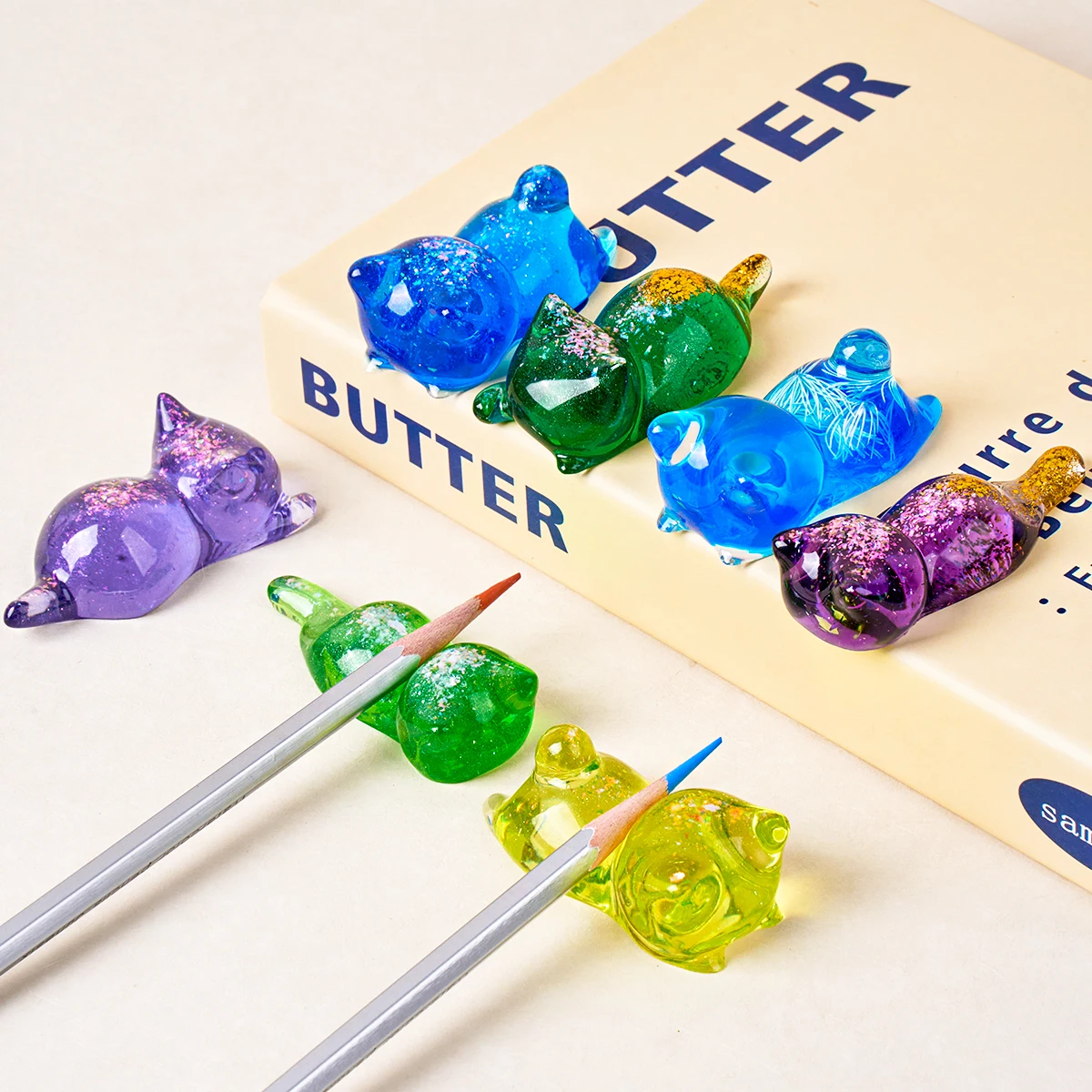 3D Cat Crystal Epoxy Resin Mold DIY Lying Cat Back Keychain Pen Holder Silicone Mold Handmade Craft Gifts Home Table Decor gallery 4