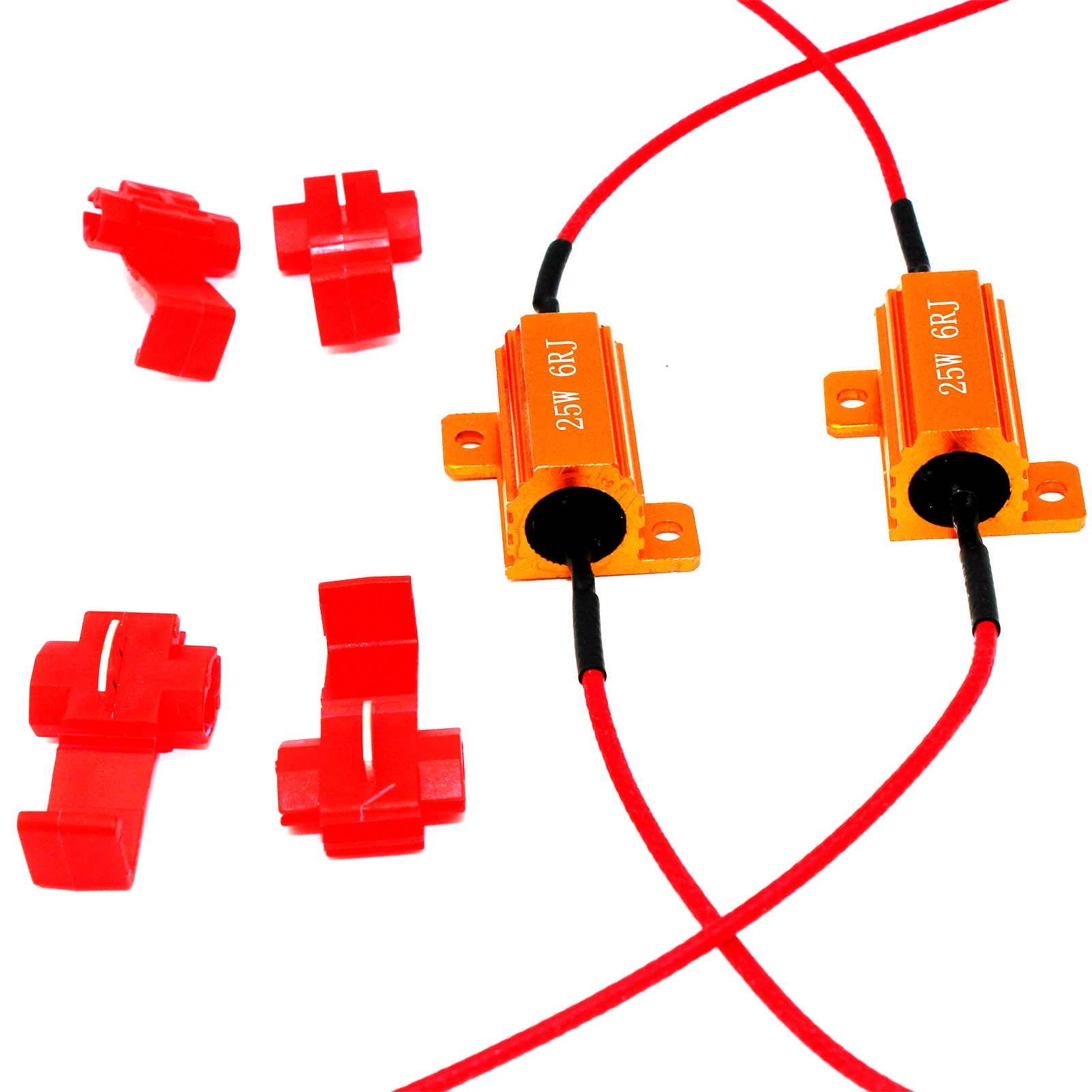 2pcs LED Indicator Ballast Load Resistor Flash Rate Relay Turn Signal Bulbs 25W 6 ohm Load Resistor