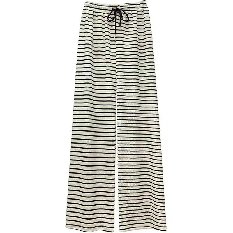 بنطال ذو قصة أرجل واسعة مخملي للنساء للخريف طارد للماء غير مكفوف النطاقات ملابس حفلات كلاسيكية للشباب في الحرم الجامعي قابلة للتنفس للتخسيس #2