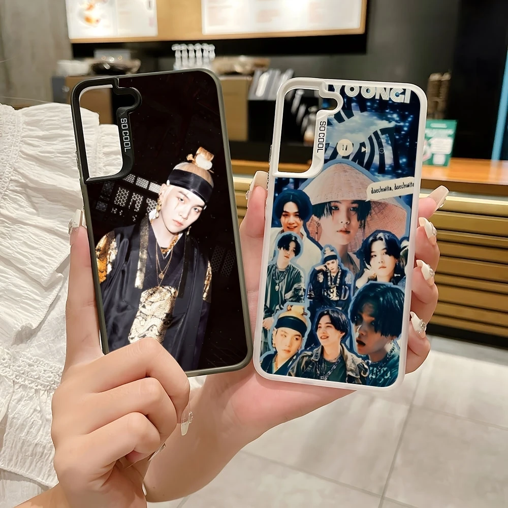 Agust D Suga King Cute Phone Case Colored Silver Trendy Phone Case For Samsung A 04 05 13 14 15 20 22 23 25 31 32 33 34 35 50 51