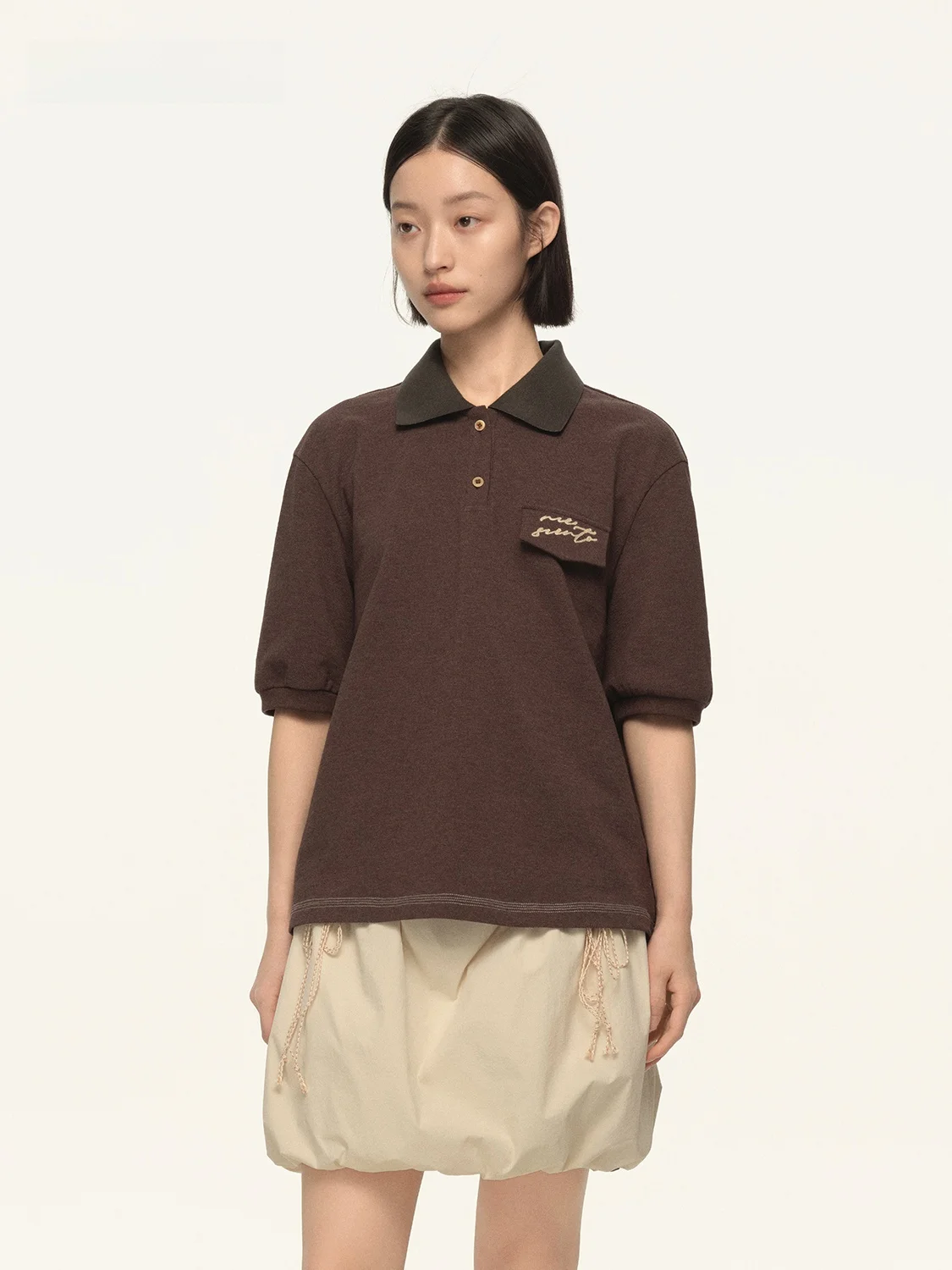 

Me Siento Embroidered Ne ort Sve Повседневная футболка из чистого хлопка Удобный дышащий женский летний топ