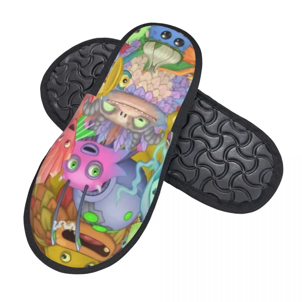 Custom My Singing Monsters Music Game Anime Cartoon Soft Memory Foam House Slippers Women Comfy Warm Anti-skid Sole Slipper