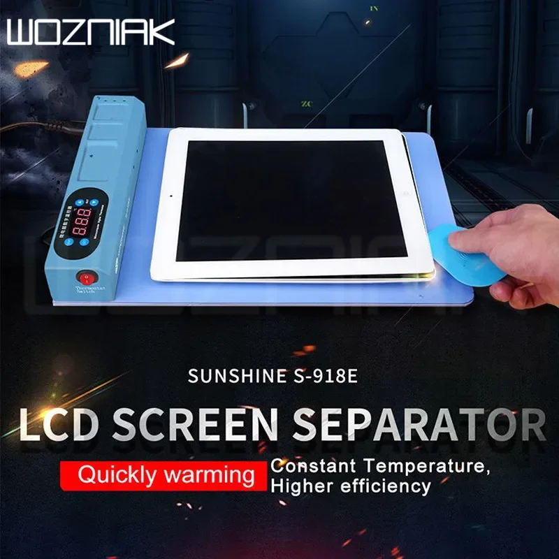 SUNSHINE S-918E LCD Blue Screen Splitter Heating Stage Separator Pad For iPhone iPad LCD Screen Separator Adjust 110v 220v