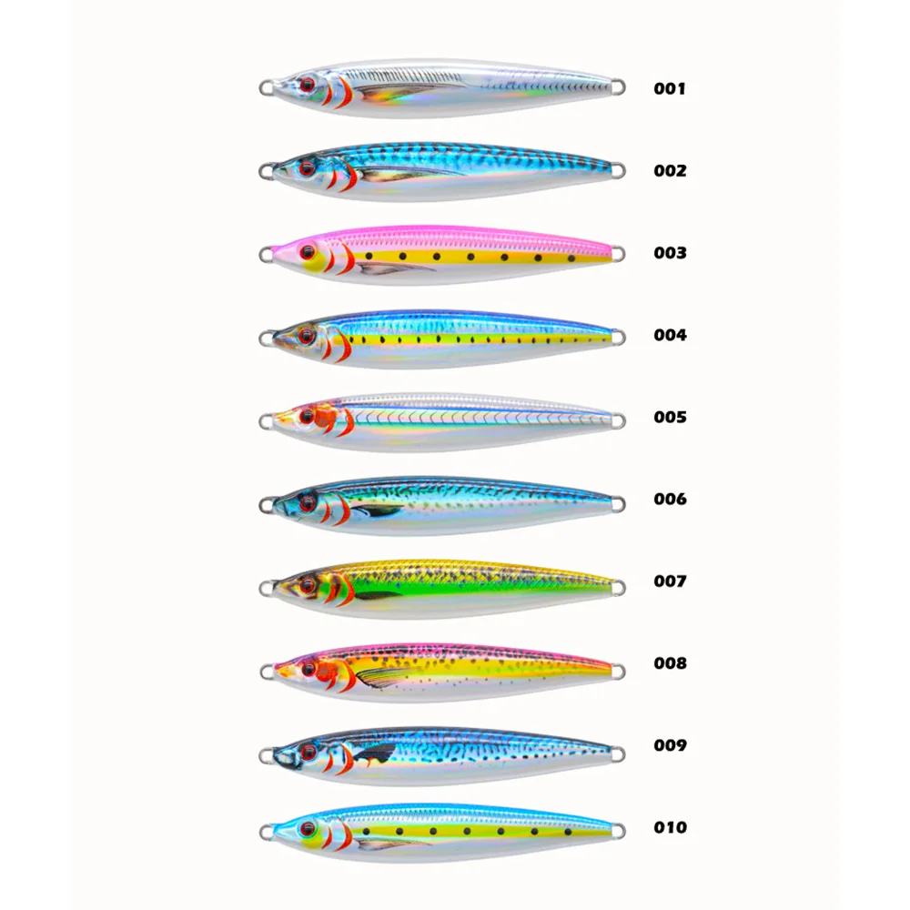 3D Fast Sinking Metal Jig Lure 30g-150g Saltwater Wahoo Mahi Bait Shore Casting Sea Fishing Lure Vertical Metal Jig