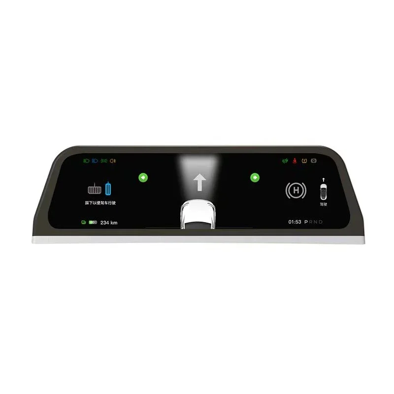 Tablero Digital Heads Up para Tesla Model 3 Y pantalla Carplay Android Auto pantalla IPS de 9,66 pulgadas velocidad de potencia HUD automática