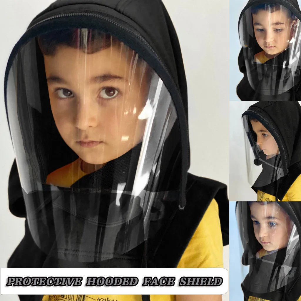 معدات الحماية للأطفال قناع كامل شفاف لحماية الوجه مع غطاء للرأس للحماية الخارجية والذهاب إلى المدرسة والتنقل واللعب #1