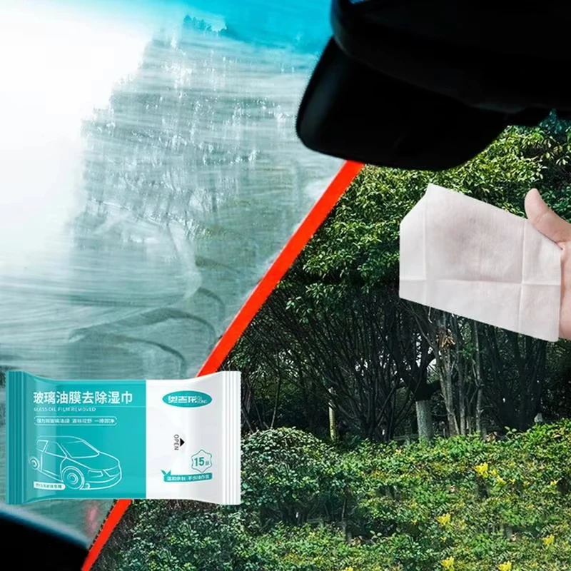 Special Wipes for Removing Oil Film from Glass Quick and Easy Oil Stain Remover for Car Windshields Portable Cleaning Tool