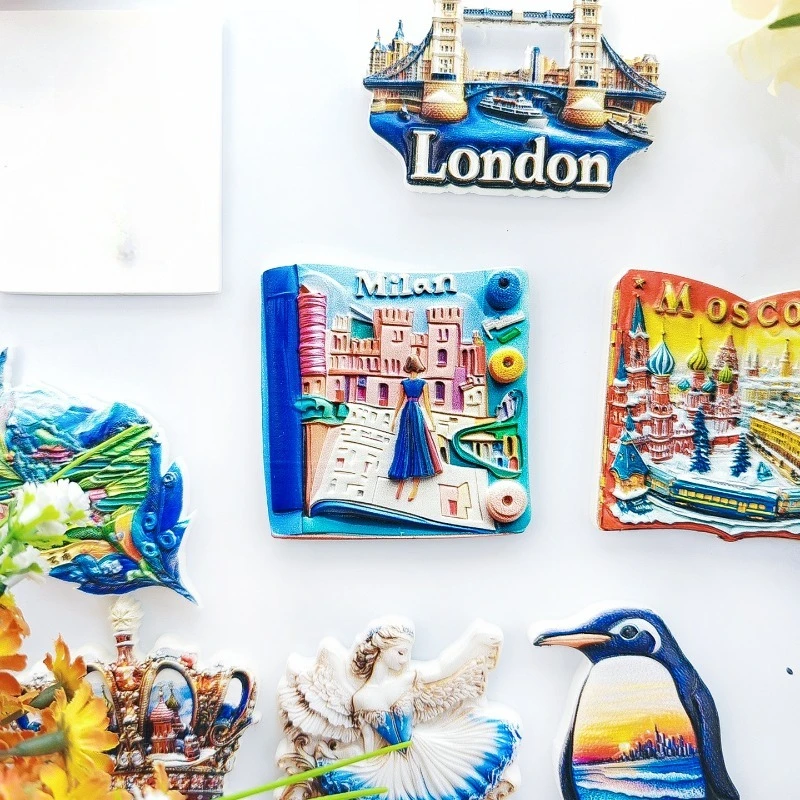 Milan Fashion Magazine Fridge Magnet - 3D Italian Style Decor Trendy Travel Souvenir Chic Gift for Fashion Lovers with Magnet
