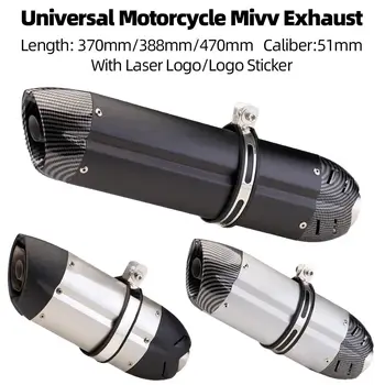 51MM 通用摩托車 mivv 排氣消音器排氣口,適用於 Z250 Z800 Z900 R1 R3 R6 R25 MT07 ZX10R ZX6R 等車型,用於改裝排氣系統。 10 最佳銷售 逃脫 mivv - №6