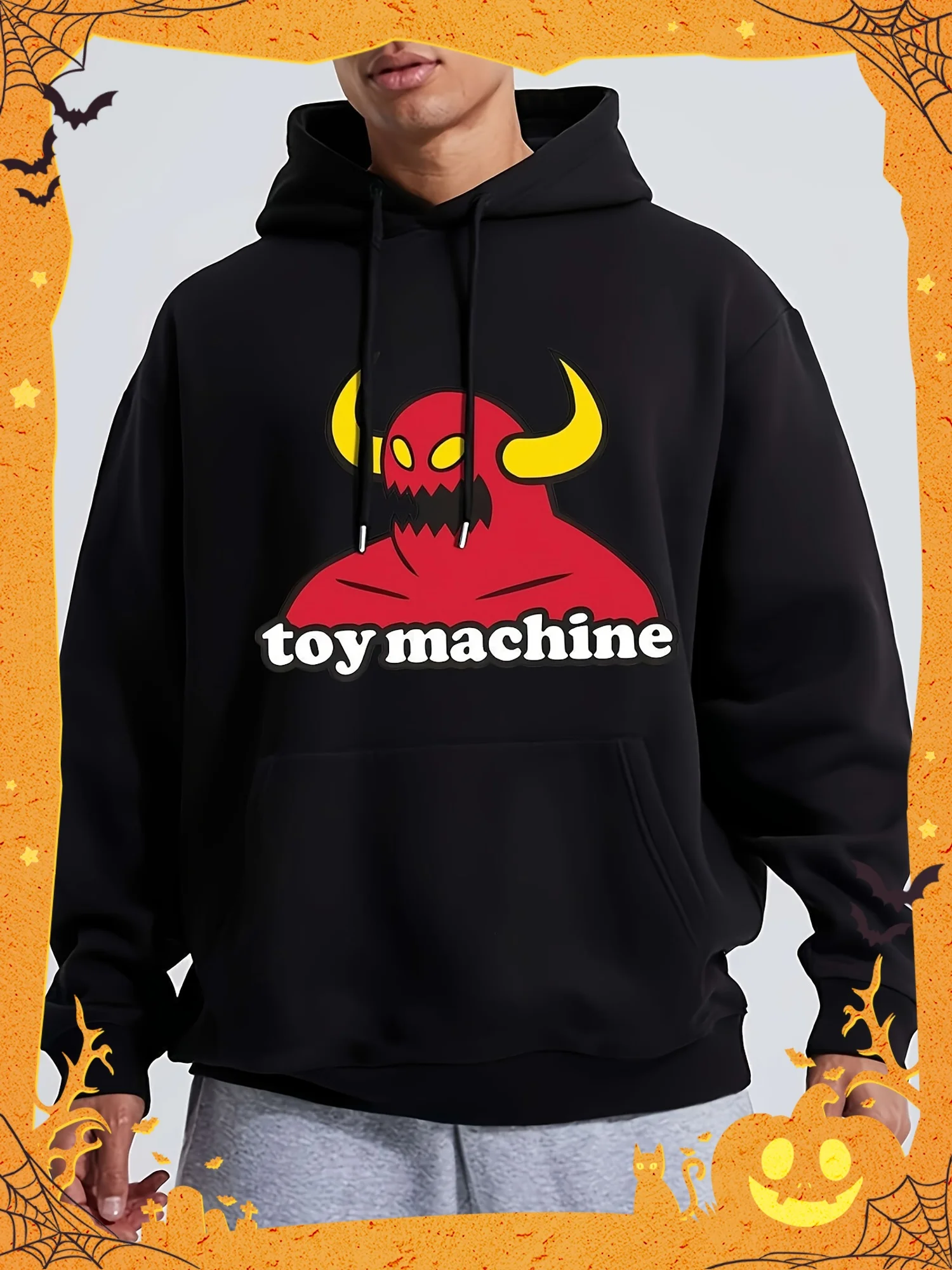 هوديي للرجال - سترة صوفية برسومات Red Devil Horns and Toy Machine #1