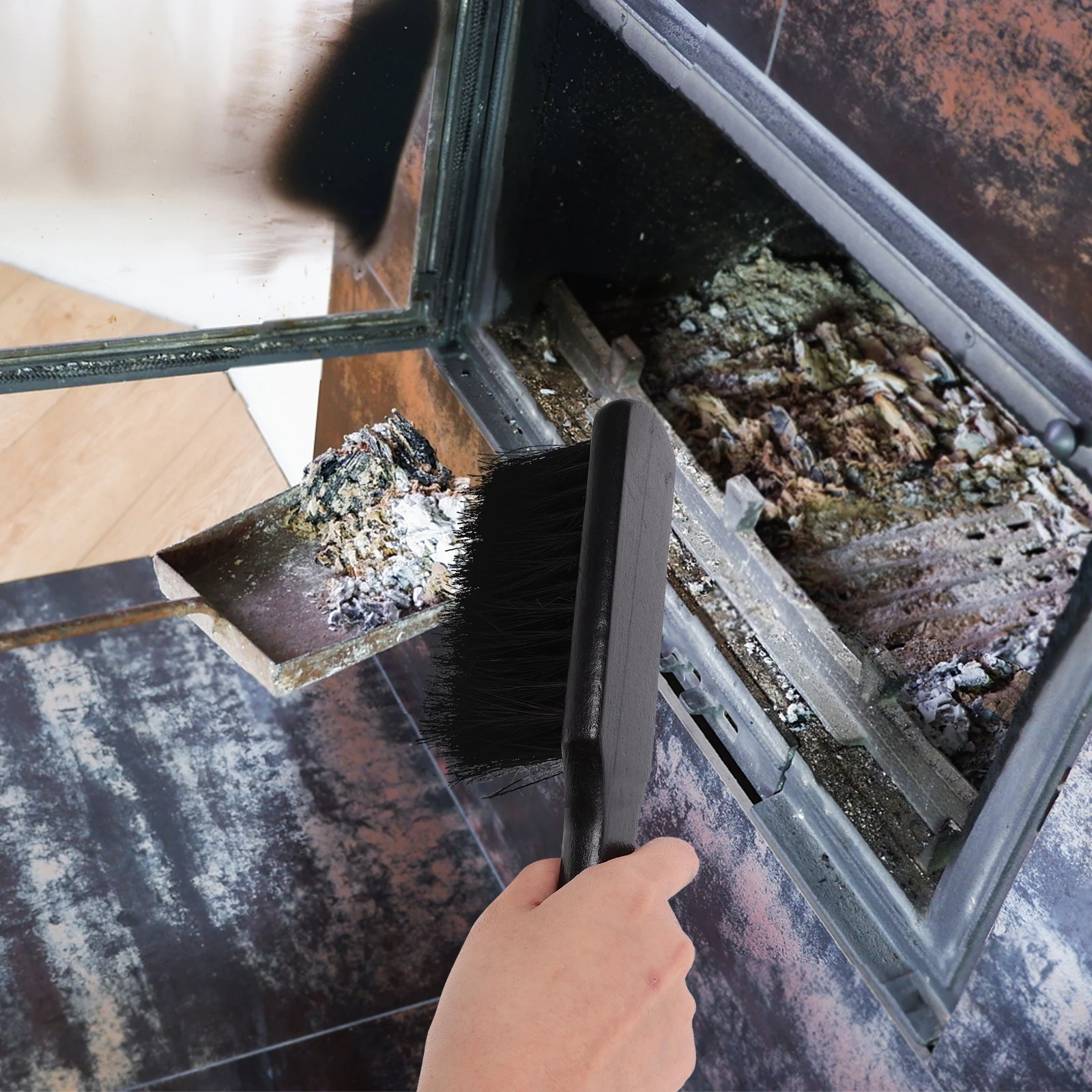 

Высококачественная щетка для чистки каминов для использования в помещении, с прочными щетинками, удобной ручкой, идеально подходит для каминов и кухонных столешниц