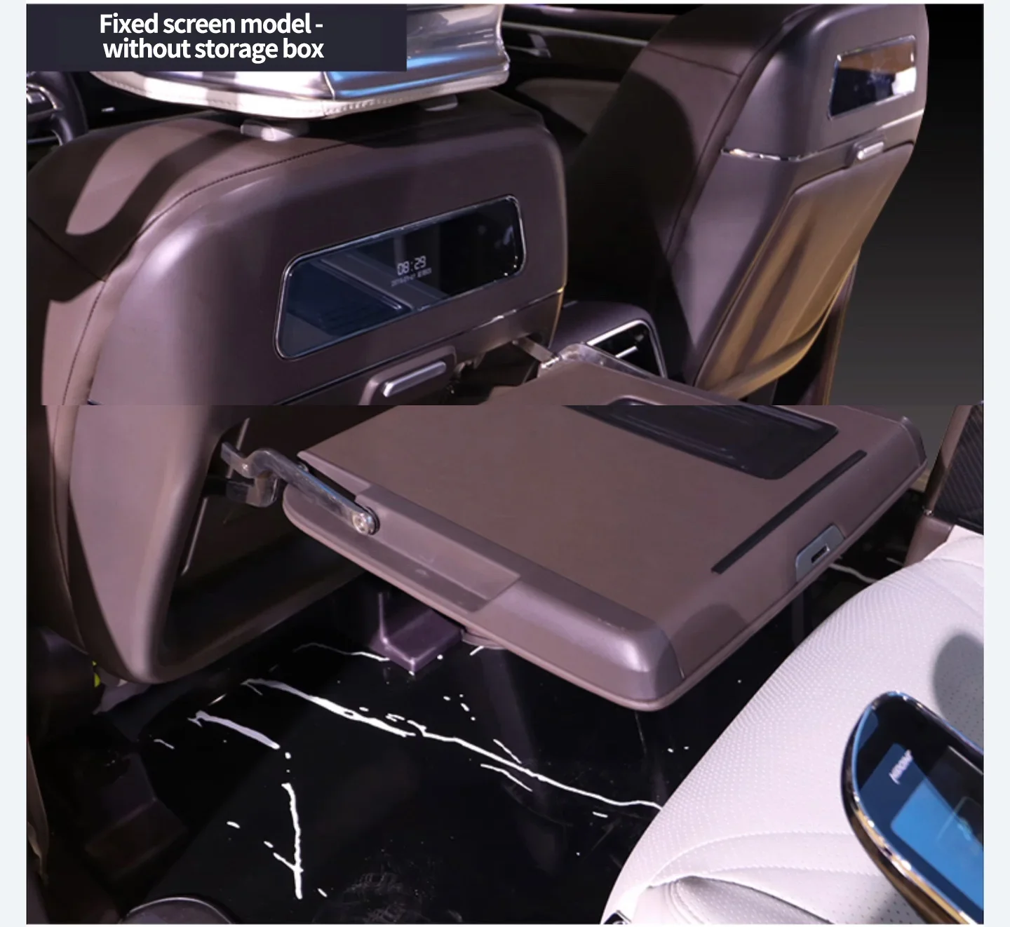 TLF Commercial Vehicle Middle Row Smart Table Board PVC Backrest with Touch Screen Square Commercial Vehicle Smart Table