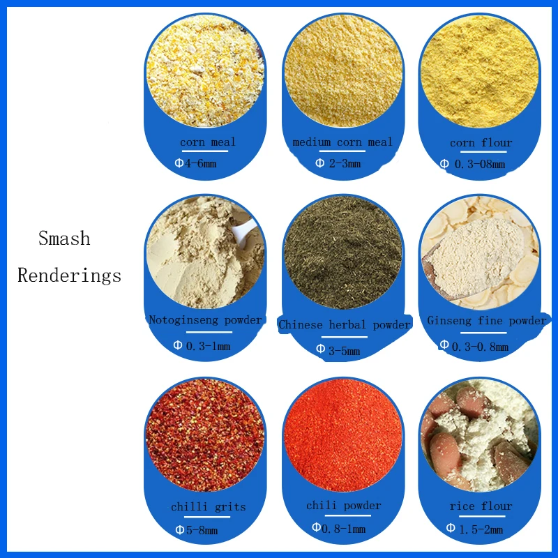 High Power Electric Grinding Machine Grinder Grain Spice Corn Crusher Commercial Household Wet and Dry Food Mill Powder Flour