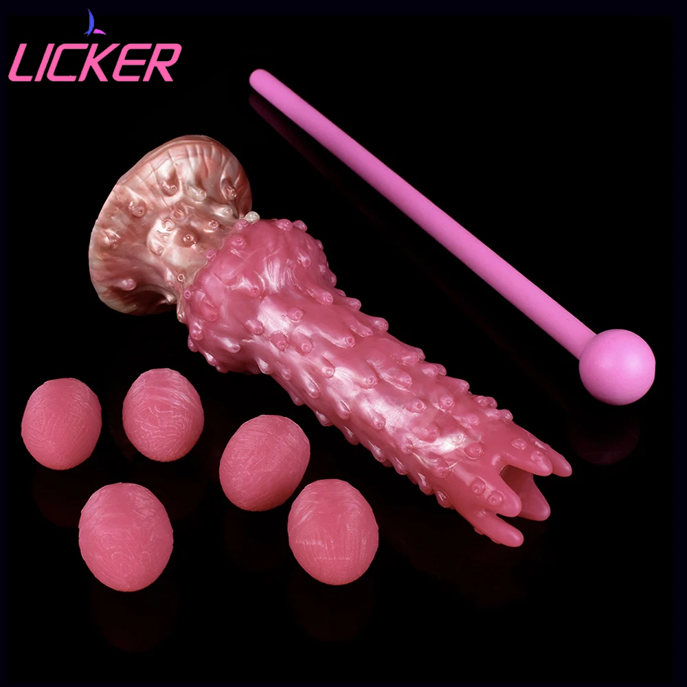 

LICKER Anal Plug Fantasy Hand Push Lay Eggs Dildo Sex Toys Vaginal Massager Manual Ovipositor For Women Masturbator Adults Game