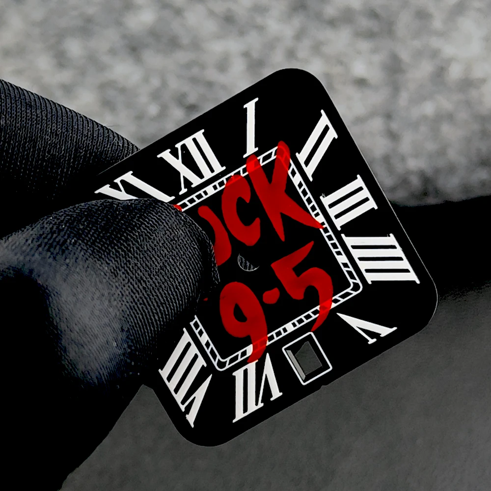 قرص NH35 27 ملم قرص مربع شعار مخصص بدون قرص مضيء مناسب لملحقات ساعة الحركة NH35